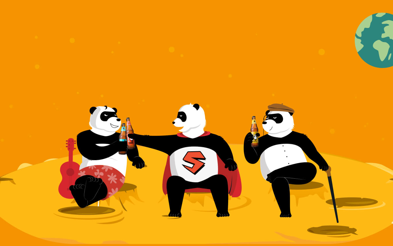 STOK Beer Panda mascot chilling - #LiveTheChill